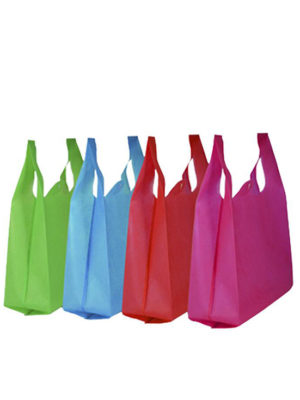 Grocery recycled vest design shopping bag