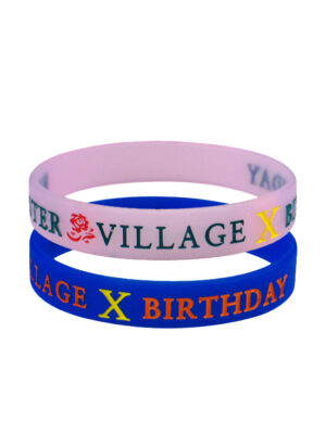 Silicone Wristband 1/2″ ink filled Debossed w/ Color fill