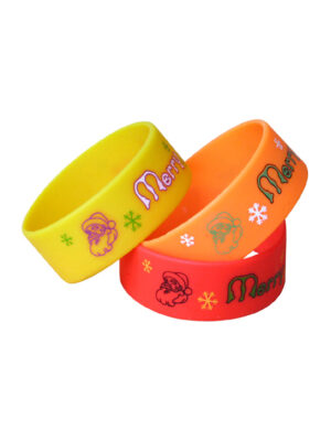 Segmented Wristband w/ Custom Imprint Silicone Wristbands